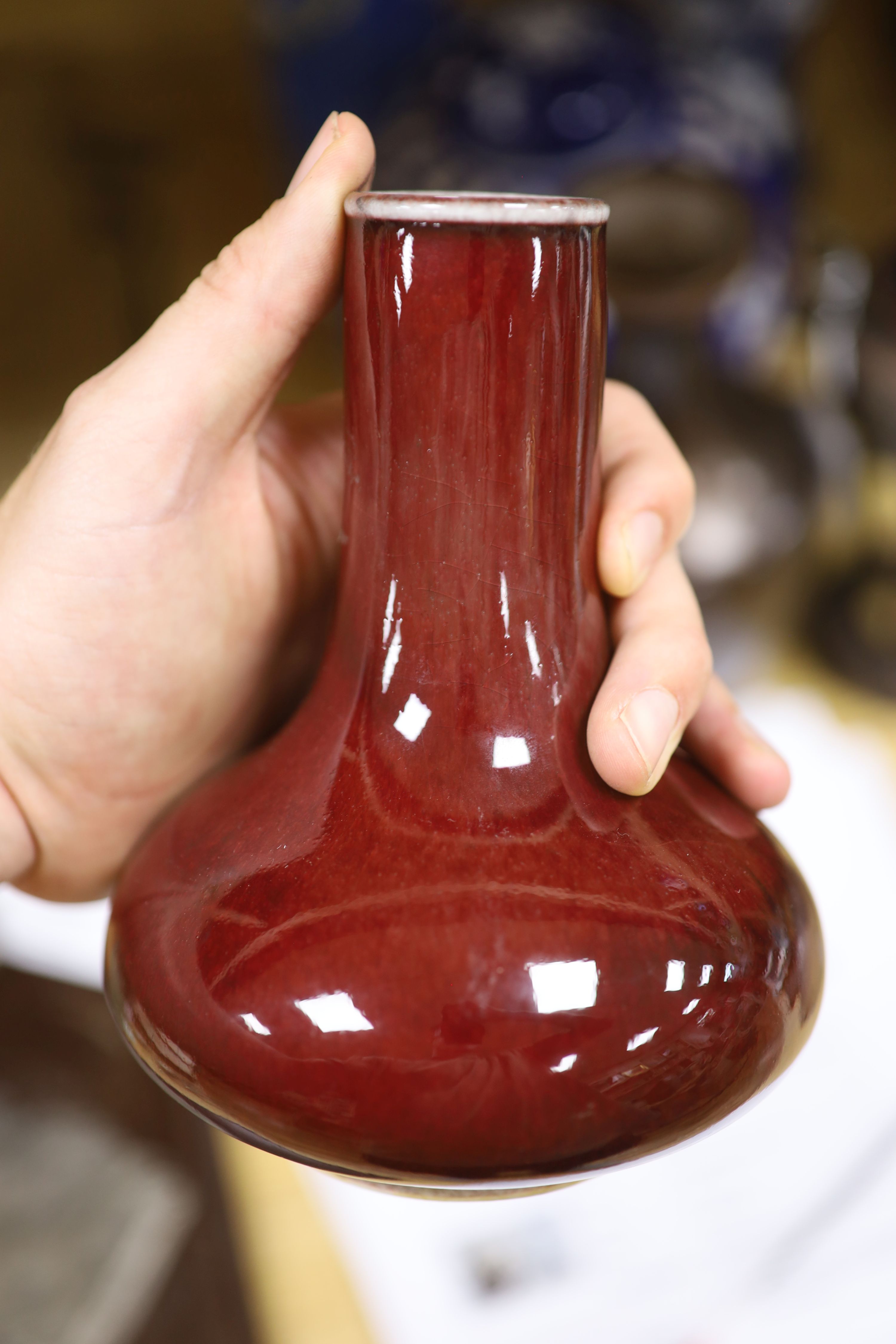 A Chinese export jug together with other Chinese ceramics, tallest 21cm